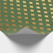 Kerst met groene en goudfolie cadeaupapier (Hoek)