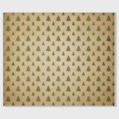 Kerst met groene en Kraft Retro Cadeaupapier (Vlak)