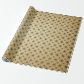 Kerst met groene en Kraft Retro Cadeaupapier (Uitgerold)