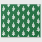 Kerst met groene en witte tinnen cadeaupapier (Vlak)