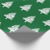 Kerst met groene en witte tinnen cadeaupapier (Hoek)