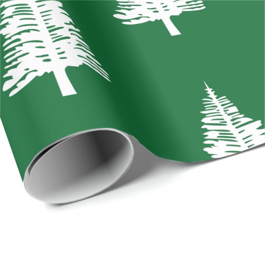 Kerst met groene en witte tinnen cadeaupapier (Rol Hoek)