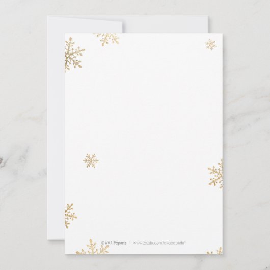 Kerst met groene gouden handgeschreven kalligrafie kaart (Achterkant)