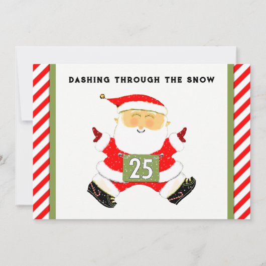 Kerst met hardloop thema feestdagenkaart (Voorkant)