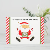 Kerst met hardloop thema feestdagenkaart (Staand voorkant)