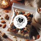 Kerst met hart als meneer en mevrouw ronde sticker