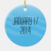  kerst met hartontsteking keramisch ornament (Achterkant)