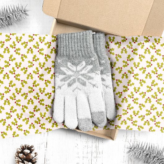 Kerst met Hulst en Bessen Tissuepapier