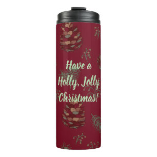 Kerst met Hulst Kegelvruchten & Bessen Thermosbeker