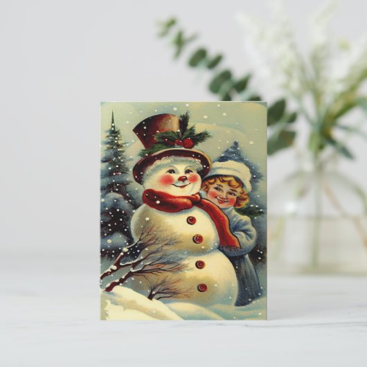 kerst met jaar briefkaart (Staand voorkant)