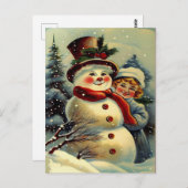 kerst met jaar briefkaart (Voorkant / Achterkant)