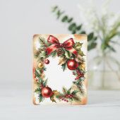 kerst met jaar feestdagenkaart (Staand voorkant)