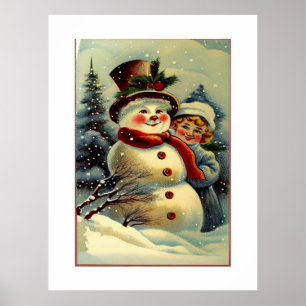 kerst met jaar poster