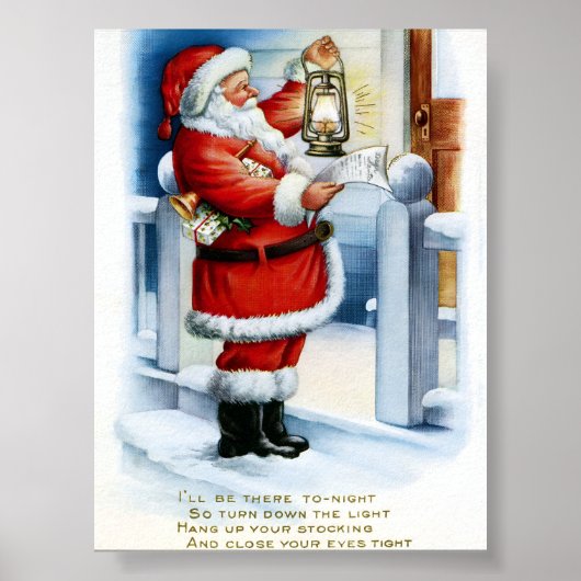 kerst met jaar poster (Voorkant)
