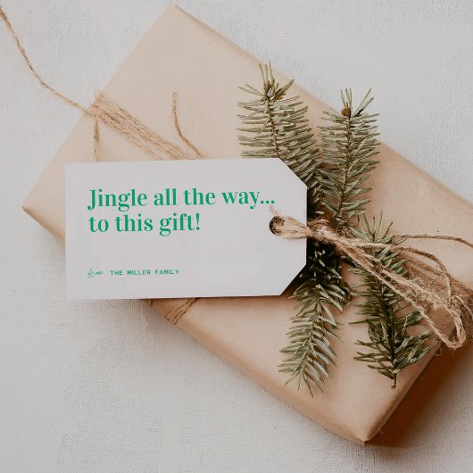 Kerst met Jingle All The Way Cadeaulabel