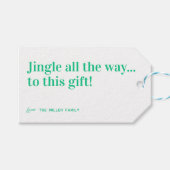 Kerst met Jingle All The Way Cadeaulabel (Voorkant (Horizontaal))