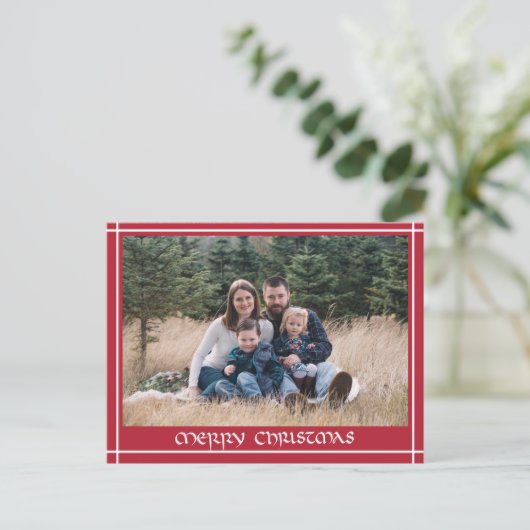 Kerst met Keltische handgetekende kalligrafie Briefkaart (Staand voorkant)