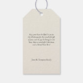  kerst met kerst Christelijke feestvreugde Cadeaulabel (Achterkant)