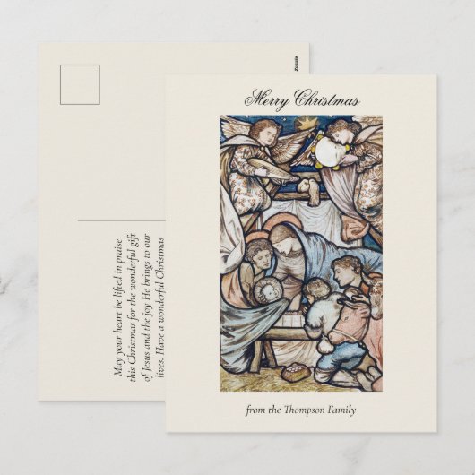  kerst met kerst Christelijke feestvreugde Feestdagenkaart (Voorkant / Achterkant)