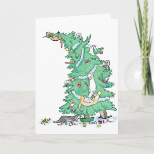 kerst met kerst feestdagen kaart