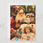  kerst met kerst met kerst zet poppen op het kind feestdagenkaart (Voorkant)