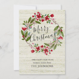 kerst met kerst met vuursteentje winter met rotsbl feestdagenkaart