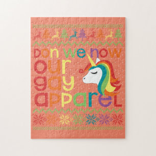 Kerst met kerst Regenbow Unicorn Don We hebben nu Legpuzzel