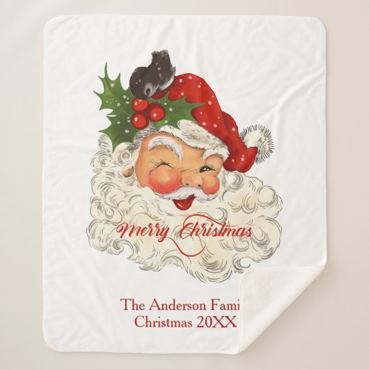 kerst met kerst sherpa deken (Voorkant)