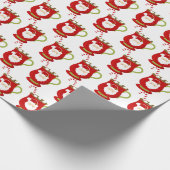 Kerst met kerstmancocabine cadeaupapier (Hoek)