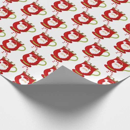 Kerst met kerstmancocabine cadeaupapier (Hoek)