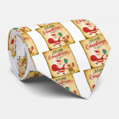  kerst met kerstmis Daning Santa en Elf Stropdas (Opgerold)