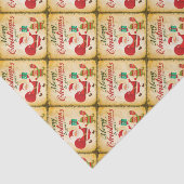  kerst met kerstmis Daning Santa en Elf Tissuepapier (Detail)