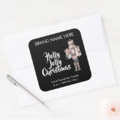 Kerst met Kerstmis | Moderne Kaarslabels Vierkante Sticker (Envelop)