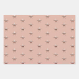 Kerst met kerstmis, roos gouden ster inpakpapier vel