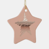 Kerst met kerstmis, roos gouden ster keramisch ornament (Rechts)