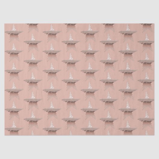 Kerst met kerstmis, roos gouden ster tissuepapier (Voorkant)