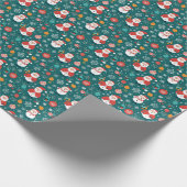 Kerst met kerstpatroon cadeaupapier (Hoek)