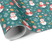 Kerst met kerstpatroon cadeaupapier (Rol Hoek)