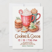 Kerst met koekjes en cacaodrank kaart (Voorkant)