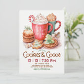 Kerst met koekjes en cacaodrank kaart (Staand voorkant)