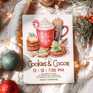 Kerst met koekjes en cacaodrank kaart