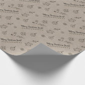 Kerst met kraft-styling cadeaupapier (Hoek)