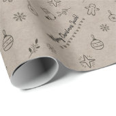 Kerst met kraft-styling cadeaupapier (Rol Hoek)