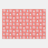 🎄 kerst met kwartkoraal inpakpapier vel (Voorkant)