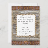 Kerst met landelijke westernthema gepersonaliseerd feestdagenkaart (Achterkant)