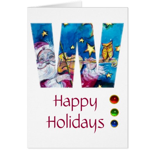 KERST MET LETTER / GEÏNSPIREERD SANTA MONOGRAM (Voorkant)