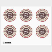Kerst met Liefde Gebakken Geestdriftige Kerstmis Ronde Sticker (Vel)