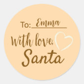 Kerst met liefde van Santa Sticker (Voorkant)