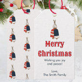Kerst met maritiem thema cadeaulabel