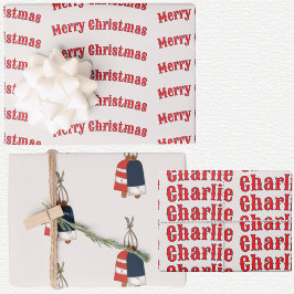 Kerst met maritiem thema  inpakpapier vel